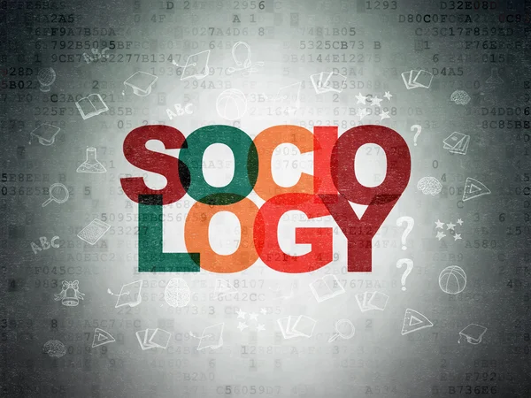 Learning concept: Sociology on Digital Data Paper background — Stock Photo, Image