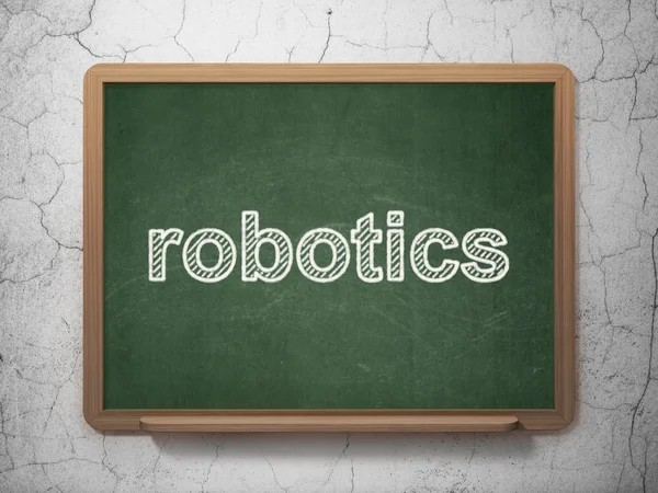 Science concept: Robotics on chalkboard background — Stock Photo, Image