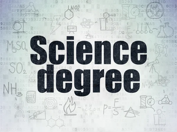 Concepto científico: Grado en Ciencias en Documento de Datos Digitales —  Fotos de Stock