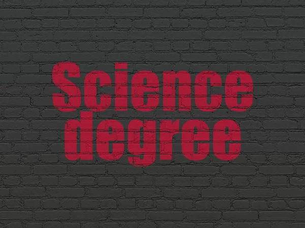 Science concept: Science Degree on wall background — Stock Photo, Image