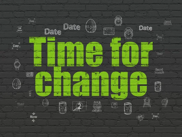 タイムラインの概念: 壁の背景に変更のための時間 — ストック写真