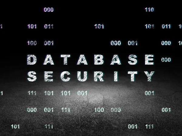 Security concept: Database Security in grunge dark room — Stock Photo, Image