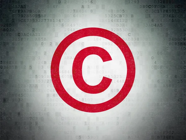 Zákon koncept: autorská práva na digitální Data papírové pozadí — Stock fotografie