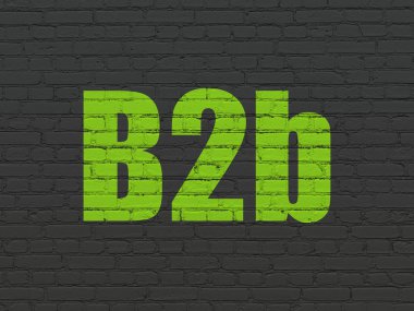 Ekonomi kavramı: B2b duvar arka plan üzerinde