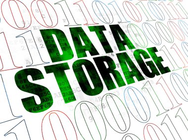 Bilgi kavramı: dijital arka plan üzerinde veri depolama