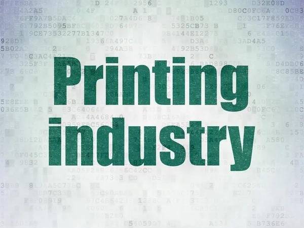 業界の概念: デジタル データ用紙の背景に印刷業界 — ストック写真