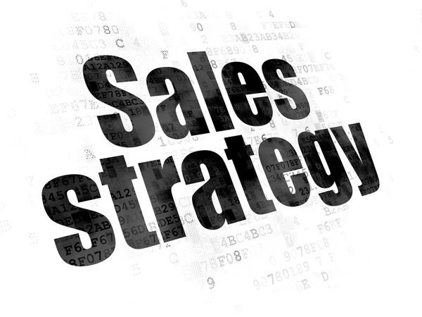 Concepto de marketing: estrategia de ventas sobre fondo digital — Foto de Stock