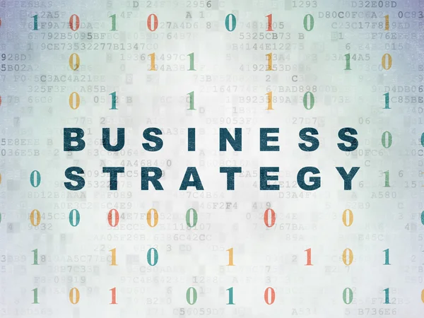 Conceito de financiamento: Estratégia empresarial sobre o contexto do papel de dados digitais — Fotografia de Stock