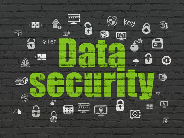 Концепция безопасности: Защита данных на фоне стен — стоковое фото
