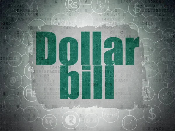 Geld concept: dollarbiljet op digitale Data-Paper achtergrond — Stockfoto