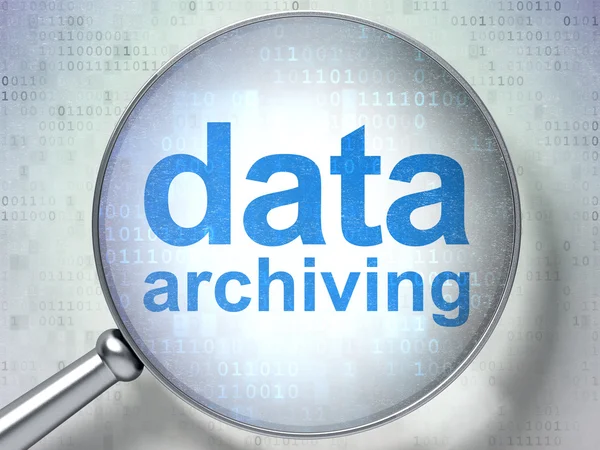 Concetto informativo: Archiviazione dei dati con vetro ottico — Foto Stock