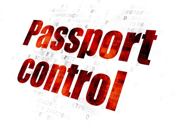 Travel concept: Passport Control on Digital background — Stock Photo, Image