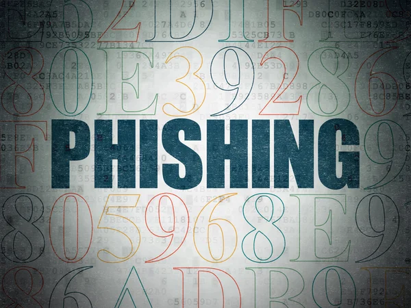 Concetto di sicurezza: phishing su sfondo Digital Data Paper — Foto Stock