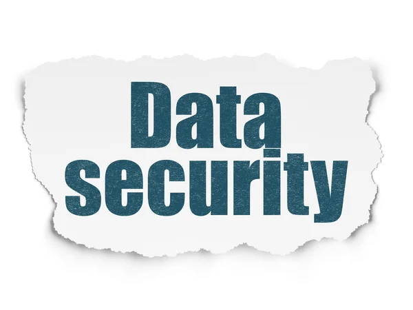 Концепция безопасности: Безопасность данных на фоне порванной бумаги — стоковое фото