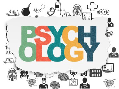 Tıp kavramı: Yırtık Kağıt arka plan Psikoloji