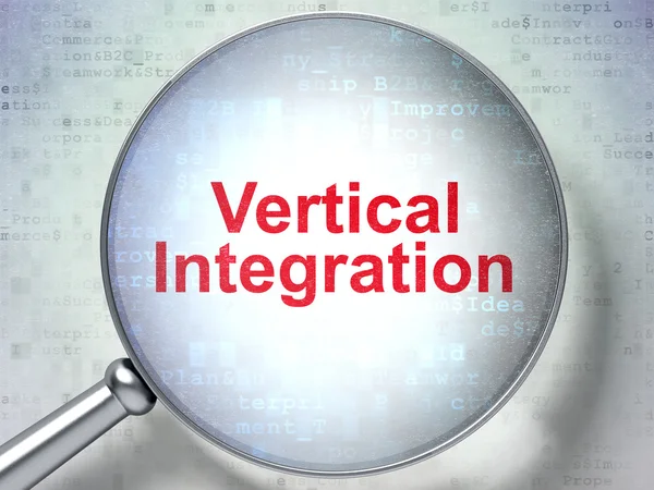 Business concept: Vertical Integration with optical glass