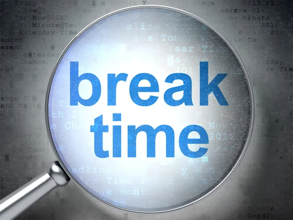 Zaman kavramı: Optik cam ile Break Time — Stok fotoğraf