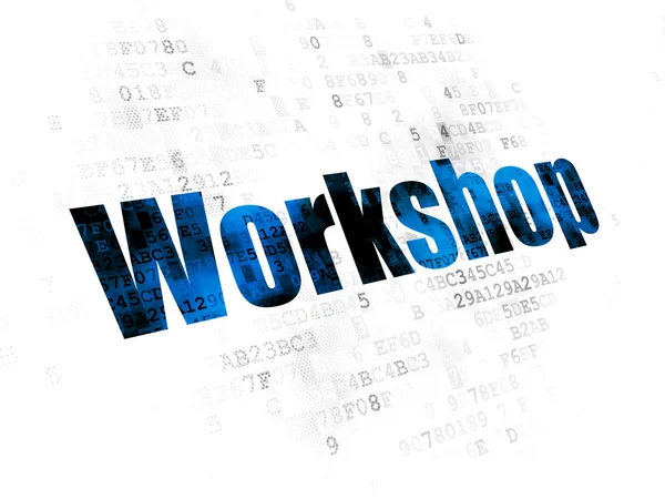 Conceito de aprendizagem: Workshop sobre fundo digital — Fotografia de Stock