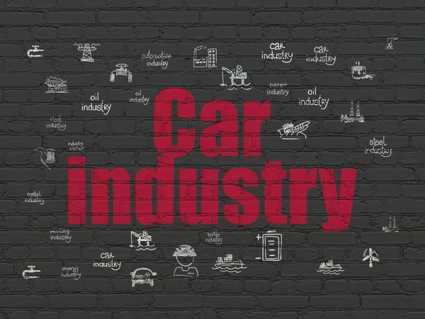 Concetto di produzione: industria automobilistica sullo sfondo della parete — Foto Stock