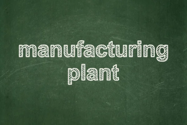 Conceito da indústria: Manufacturing Plant on chalkboard background — Fotografia de Stock