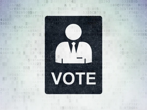 Political concept: Ballot on Digital Data Paper background — Stock Photo, Image