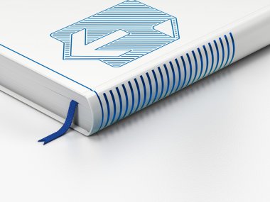 Web geliştirme kavramı: kapalı kitap, beyaz arka plan üzerinde Download