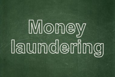 Bankacılık kavramı: Kara tahta arka planda Kara Para Aklama