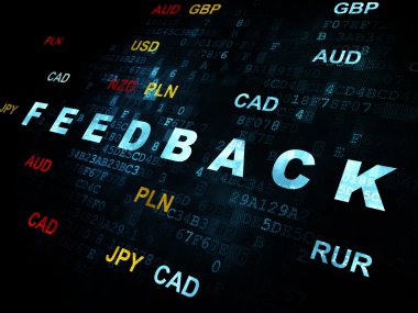 İş kavramı: dijital arka plan geribildirim