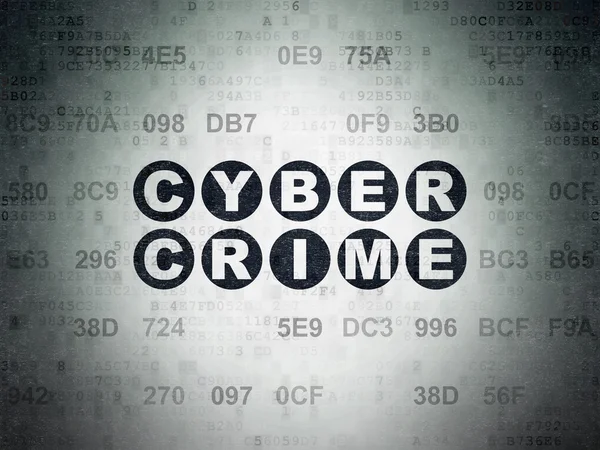 Bescherming concept: Cyber Crime op digitale Data-Paper achtergrond — Stockfoto