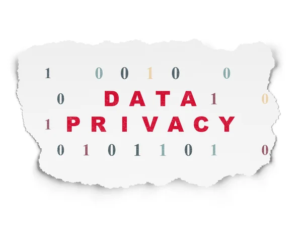 Concetto di privacy: privacy dei dati su sfondo carta strappata — Foto Stock