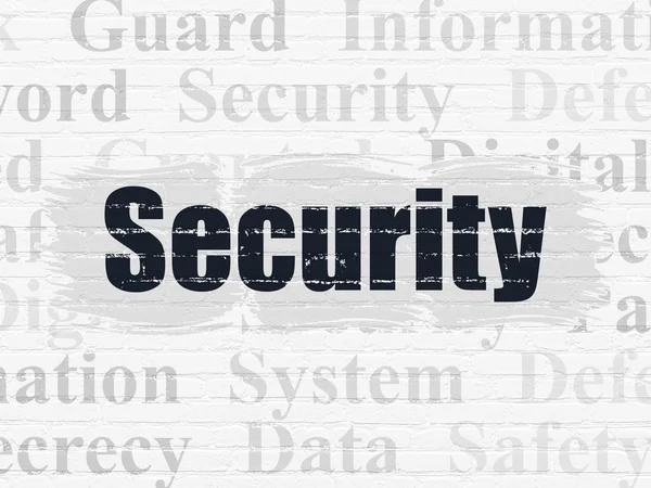 Säkerhetsbegreppet: säkerhet på väggen bakgrund — Stockfoto