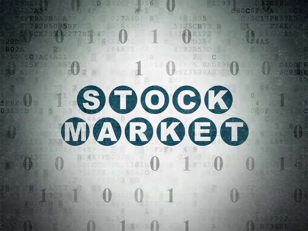 Business concept: Stock Market on Digital Data Paper background — Stock Photo, Image