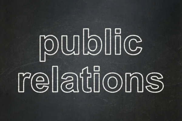 Advertising concept: Public Relations on chalkboard background — Stock Photo, Image