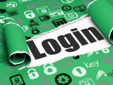 Gizlilik kavramı: yırtık kağıt parçası altında siyah metin Giriş