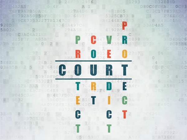 Conceito de lei: Court in Crossword Puzzle — Fotografia de Stock