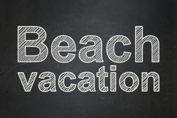 Toerisme concept: strandvakantie op schoolbord achtergrond — Stockfoto