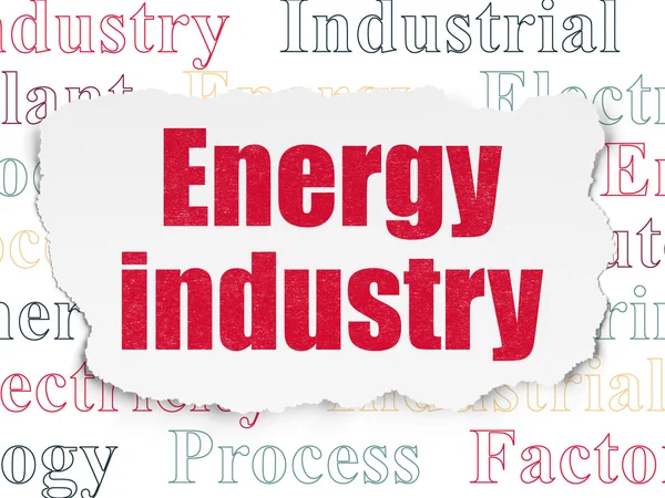 Concepto de industria: Industria de la energía sobre fondo de papel desgarrado —  Fotos de Stock