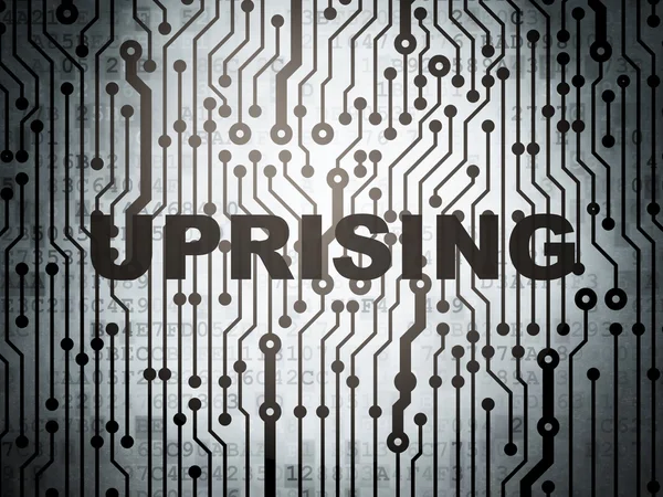 Politics concept: circuit board with Uprising — Stock Photo, Image