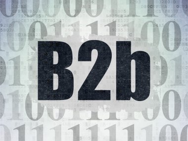 İş kavramı: B2b dijital veri kağıt arka plan üzerinde