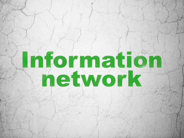 Information concept: Information Network on wall background — Stock Photo, Image