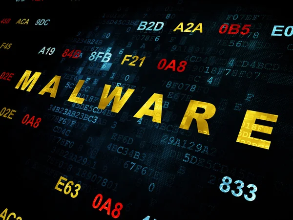 Conceito de segurança: Malware em fundo digital — Fotografia de Stock