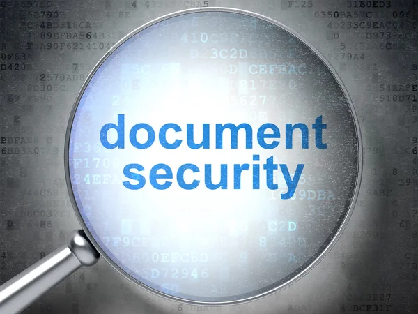 Concetto di sicurezza: sicurezza del documento con vetro ottico — Foto Stock