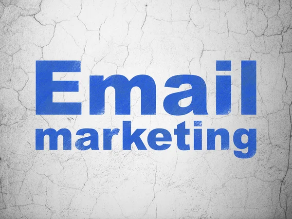 Concepto Finanzas: Email Marketing en el fondo de la pared — Foto de Stock