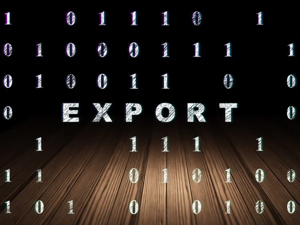 Business concept: Export in grunge dark room — Stock Photo, Image