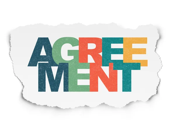 Finance concept: Agreement on Torn Paper background — Stock Photo, Image