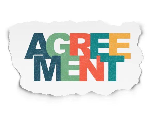 Finance concept: Agreement on Torn Paper background — Stock Fotó