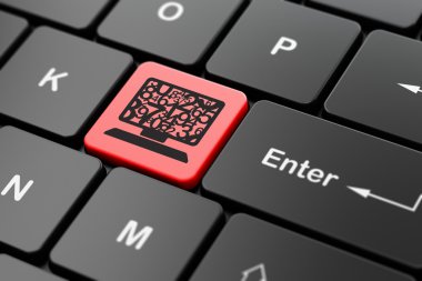Eğitim kavramı: bilgisayar Pc bilgisayar klavye arka plan üzerinde