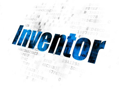 Bilim kavramı: dijital arka plan üzerinde mucit