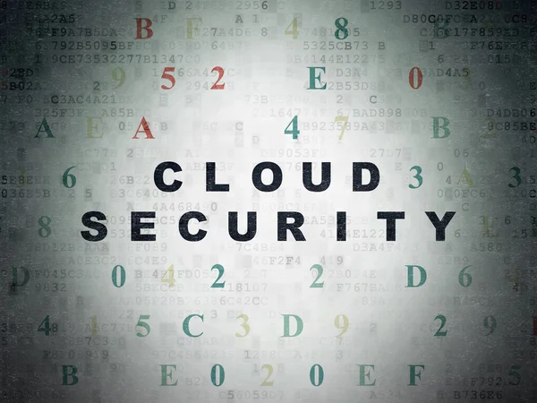 Concept de Cloud Computing : Cloud Security sur fond de papier numérique — Photo