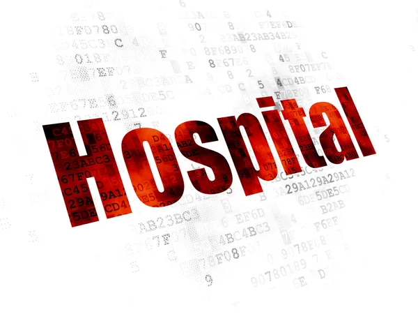 Medicine concept: Hospital on Digital background — Stock Photo, Image